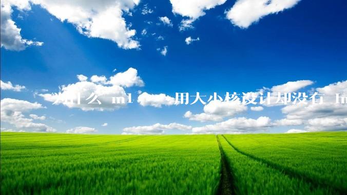 为什么 m1 ***用大小核设计却没有 intel 的问题？