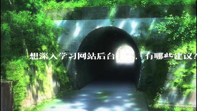 想深入学习网站后台技术，有哪些建议？