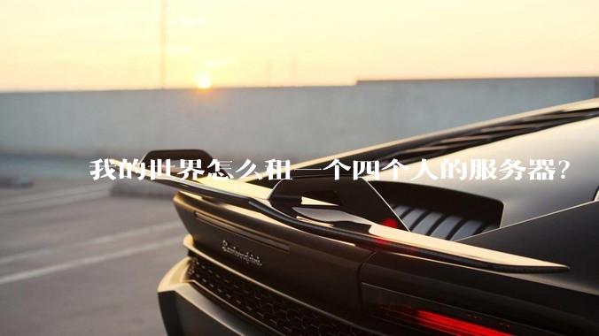 我的世界怎么租一个四个人的服务器？