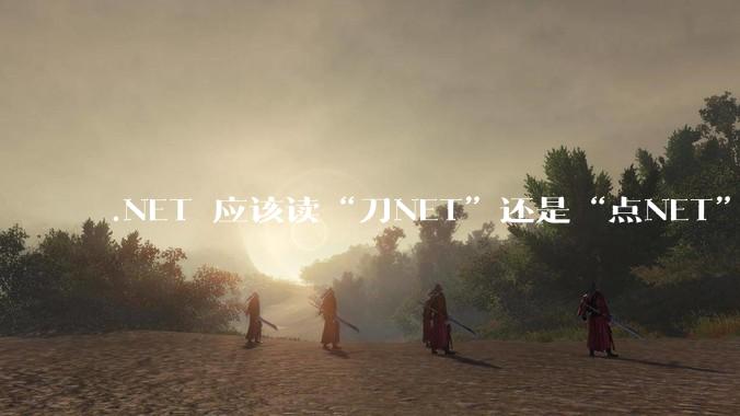 .NET 应该读“刀NET”还是“点NET”？