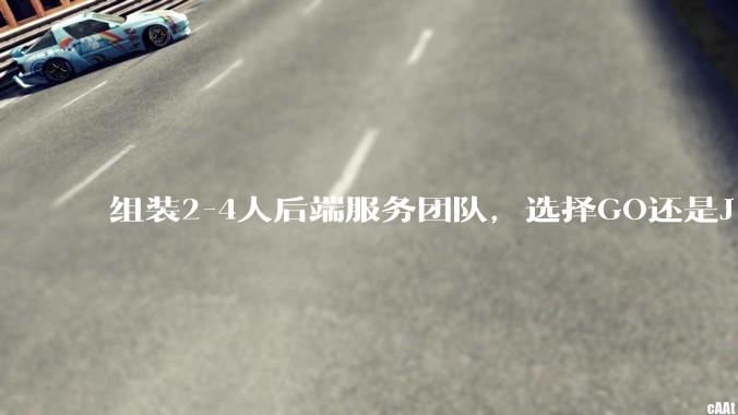 组装2-4人后端服务团队，选择GO还是J***a？