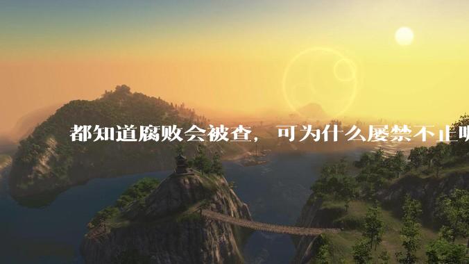 都知道腐败会被查，可为什么屡禁不止呢？